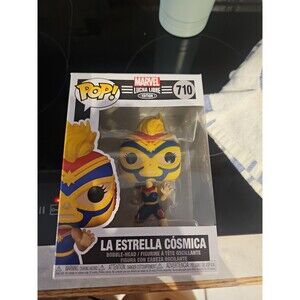 Funko Pop Marvel La Estrella Cósmica #710 Lucha Libre Captain Marvel Vinyl...